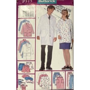 Vintage ©1997 - Butterick #515 Sewing Pattern -Scrubs - Size L-XL